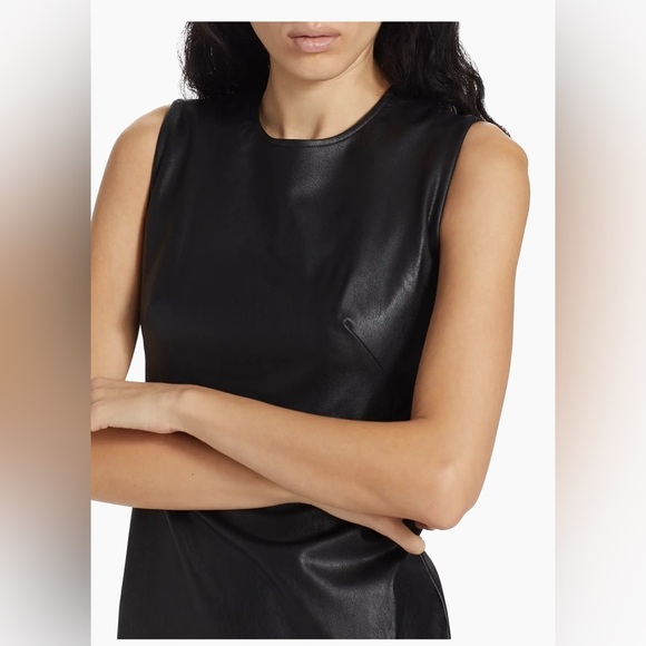 SPANX Black Faux Leather Sheath Dress 
Size M original Price $228 - Picture 5 of 17